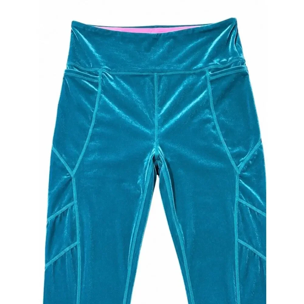 Lilly Pulitzer Luxletic Weekender High Rise Velour Leggings M - Picture 3 of 10